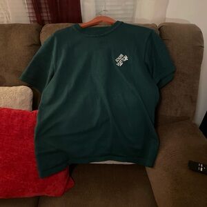 Louis Vuitton Dark Green Short Sleeve Tee,Wit Louis Vuitton Logo